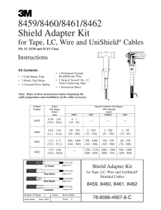 8459/8460 Series Shield Adapter Kits