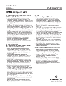 OMB adapter kits - Emerson Climate Technologies