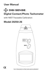 User Manual Digital Contact/Photo Tachometer