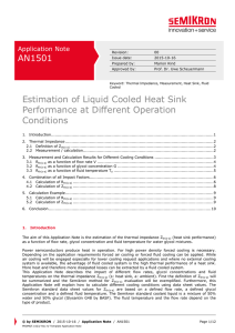 Estimation of Liquid Cooled Heat Sink Performance at