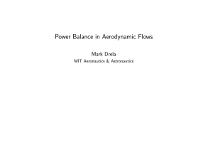Power Balance in Aerodynamic Flows