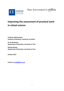 Improving the assessment of practical work in school science