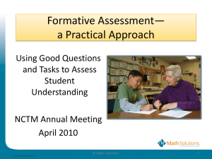 Formative Assessment— a Practical Approach