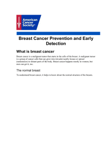 Breast Cancer Prevention and Early Detection
