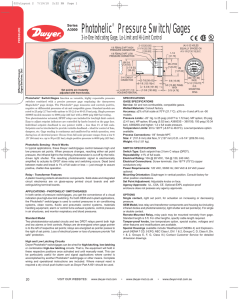A3000 Photohelic® Pressure Switch/Gages