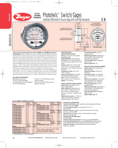 Photohelic® Switch/Gages