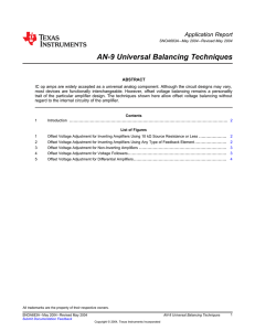 AN-9 Universal Balancing Techniques