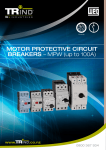 MOTOR PROTECTIVE CIRCUIT BREAKERS – MPW (up to 100A)