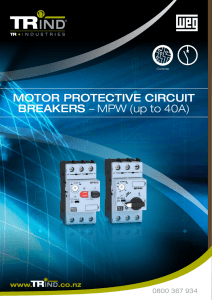 MOTOR PROTECTIVE CIRCUIT BREAKERS – MPW (up to 40A)