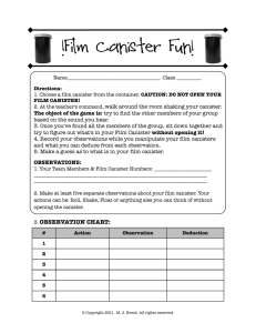 Film Canister Fun! - Marcia`s Science Teaching Ideas