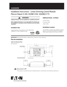 IL503004EN-Linear Dimming Control Module Install Guide
