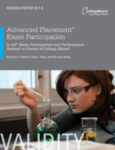 Is AP Exam Participation and Performance Related to