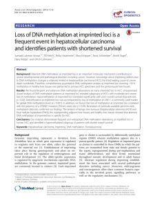 Loss of DNA methylation at imprinted loci is a frequent event in