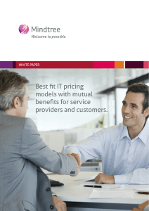 Best fit IT pricing models with mutual benefits for service