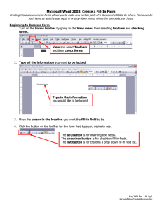 How to Create a Fill In Form with Microsoft Word