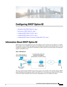 Configuring DHCP Option 82
