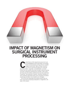 impact of magnetism on surgical instrument processing