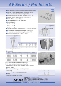 AF Series / Pin Inserts