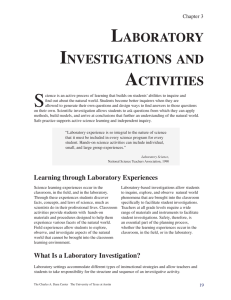 LABORATORY INVESTIGATIONS AND ACTIVITIES