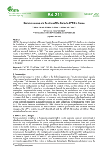 Commissioning and testing of the KangJin UPFC in Korea