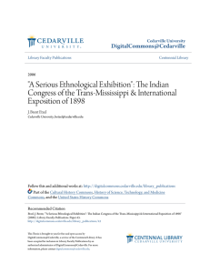 "A Serious Ethnological Exhibition": The Indian Congress of the