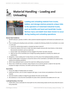 Material Handling – Loading and Unloading