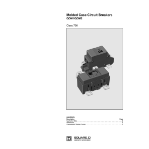 Molded Case Circuit Breakers