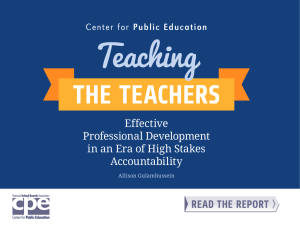 Teaching the Teachers: Full Report