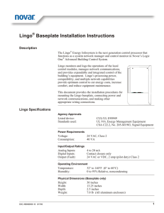 Lingo Baseplate Installation