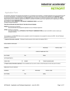 Retrofit - Application Form