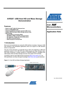 AVR287:USB Host HID and Mass Storage Demonstration