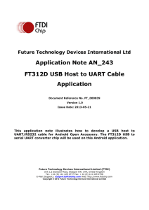 FT312D USB Host to UART Cable Application
