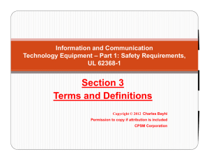 Section 3 Terms and Definitions