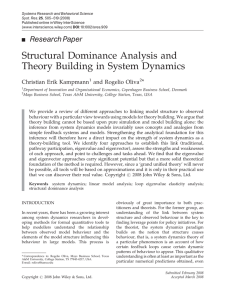 Structural dominance analysis and theory building in system dynamics