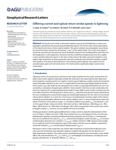 Differing current and optical return stroke speeds in lightning