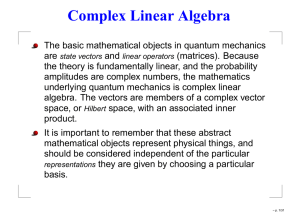 Complex Linear Algebra - www