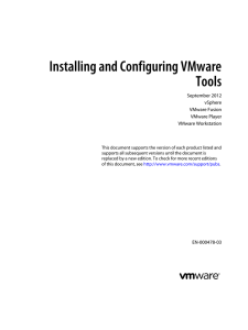 Installing and Configuring VMware Tools