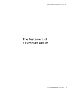 The Testament of a Furniture Dealer
