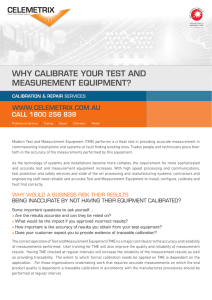 why calibrate your test and measurement equipment?