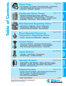 Product Catalog - Steam Traps