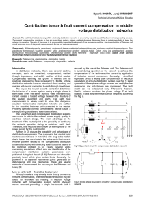 Contribution to earth fault current compensation in middle voltage