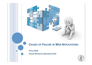 CAUSES OF FAILURE IN WEB APPLICATIONS