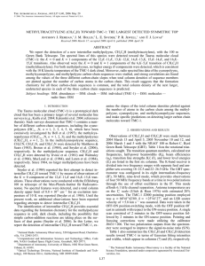 L37 METHYLTRIACETYLENE (CH3C6H) TOWARD TMC