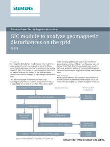 GIC module to analyze geomagnetic disturbances on the