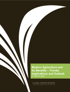 Modern Agriculture and Its Benefits – Trends, Implications and Outlook