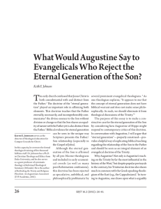 What Would Augustine Say to Evangelicals Who Reject the Eternal