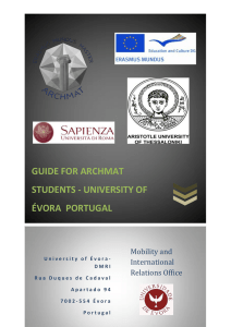 guide for archmat students - university of évora portugal