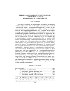 TERRITORIAL BIAS IN INTERNATIONAL LAW: ATTRIBUTION IN