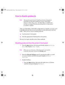 How to disable protocols