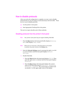 How to disable protocols